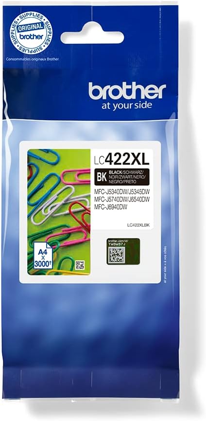 Brother LC422XL cartouche d'encre Noire authentique (TVA incluse)