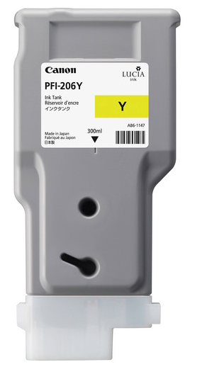 Canon PFI-206Y Jaune Cartouche d'encre authentique 5306B001 (TVA incluse)