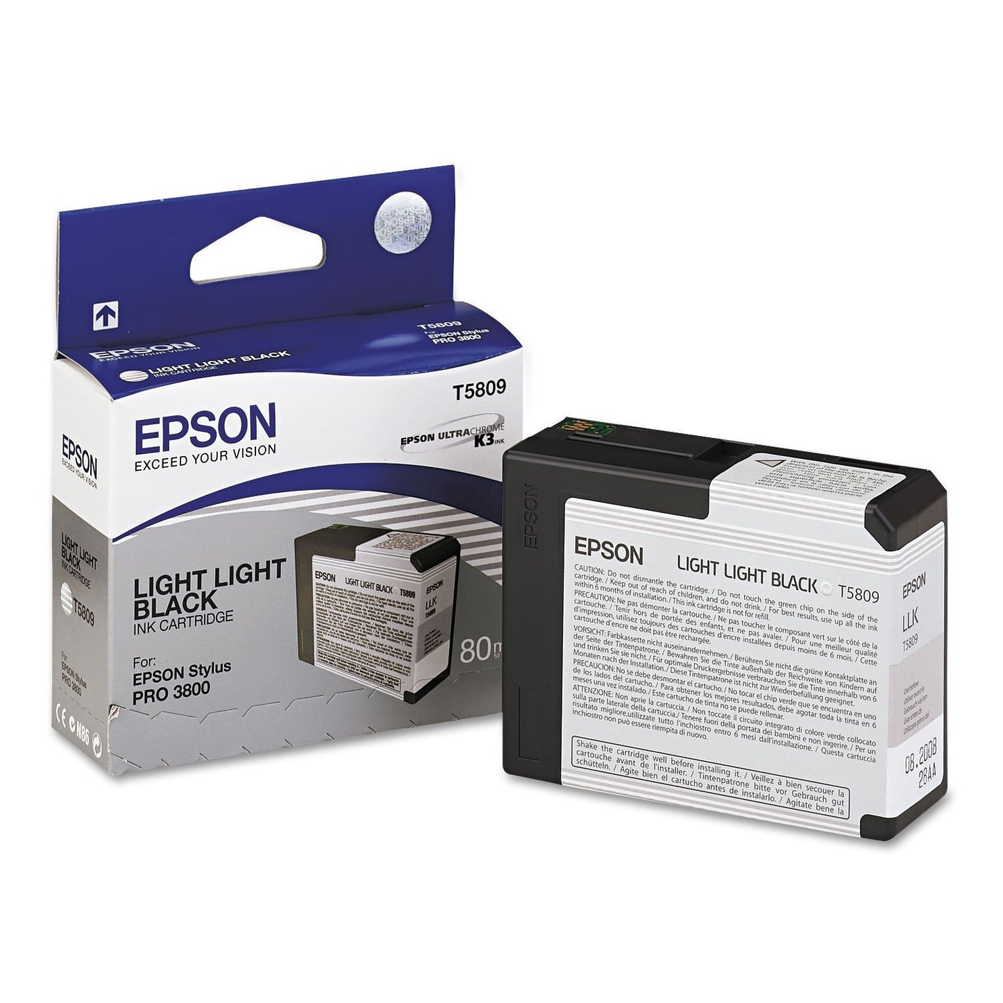 Epson T5809 cartouche d'encre Noir Clair Clair authentique (TVA incluse)