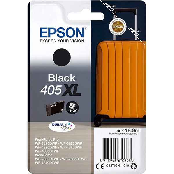 Epson 405XL cartouche d'encre Noir authentique (TVA incluse)
