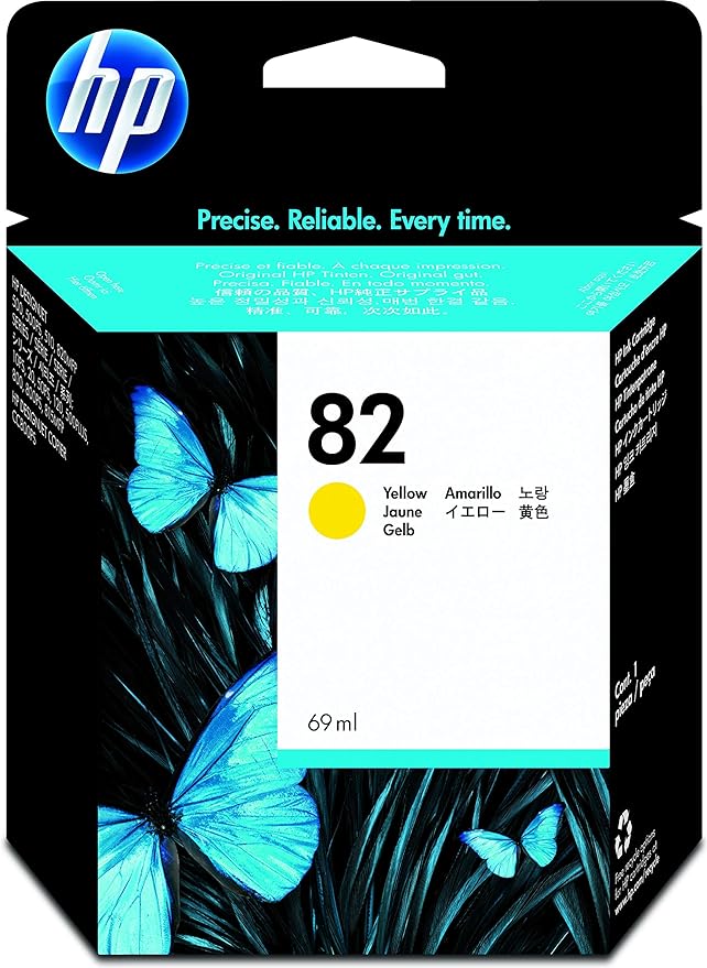 Cartouche HP 82 Jaune – C4913A – Original Neuve Sous Blister