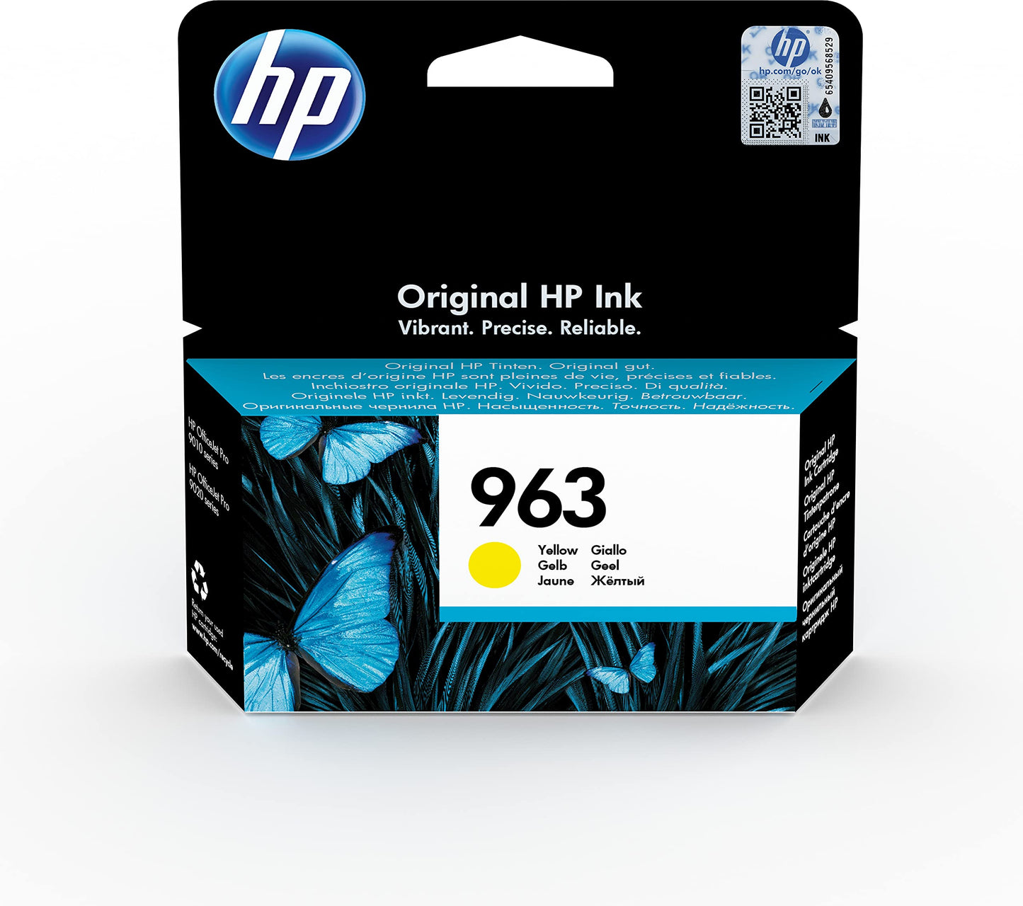 HP 963 cartouche d'encre Jaune authentique 3JA25AE (TVA incluse)