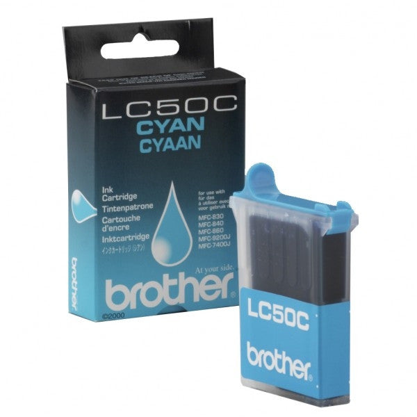 Brother LC50C cartouche d'encre Cyan authentique (TVA incluse)