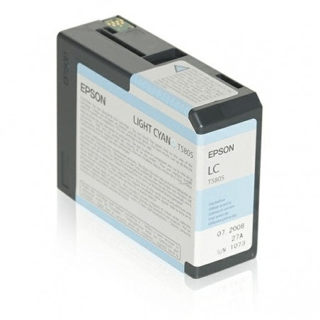 Epson T5805 cartouche d'encre Cyan Clair authentique (TVA incluse)