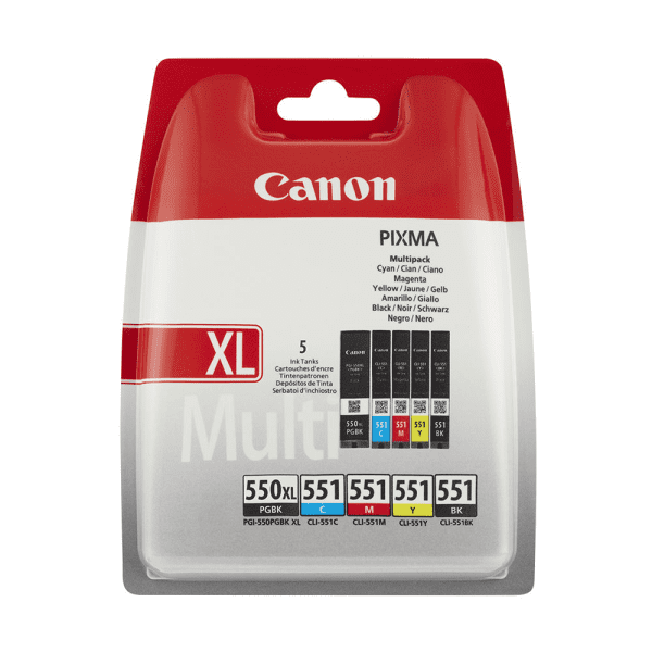 Canon PGI-550PGBKXL CLI-551 CMYK multipack cartouche d'encre authentique (TVA incluse)
