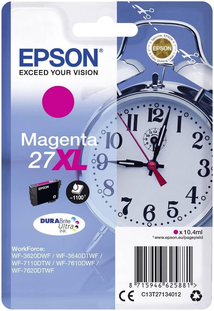 Epson 27XL Magenta cartouche d'encre authentique (TVA incluse)