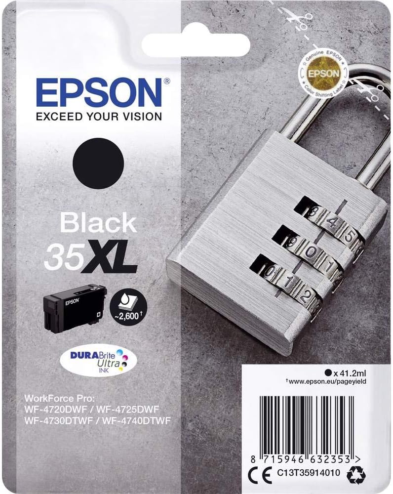 Epson 35XL Noir Cartouche d'encre C13T35914010 (TVA incluse)