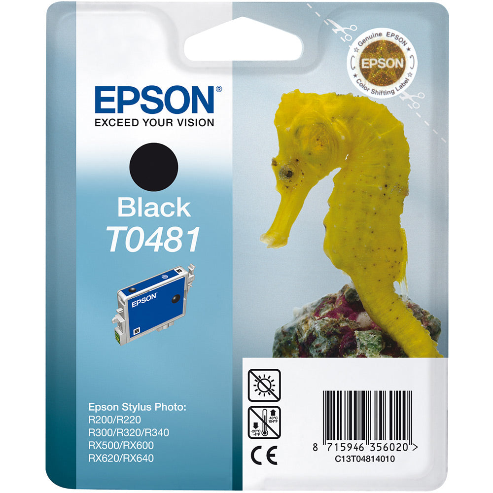 Epson T0481 cartouche d'encre Noir authentique C13T04814010 (TVA incluse)