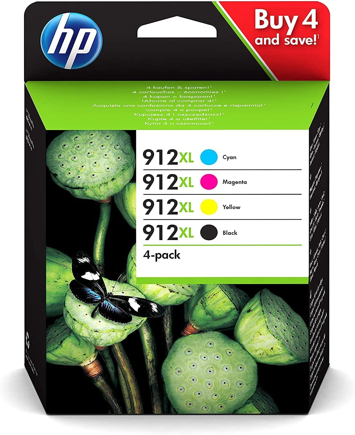HP 912XL 3YP34AE noire, cyan, magenta et jaune cartouche d'encre (TVA incluse)