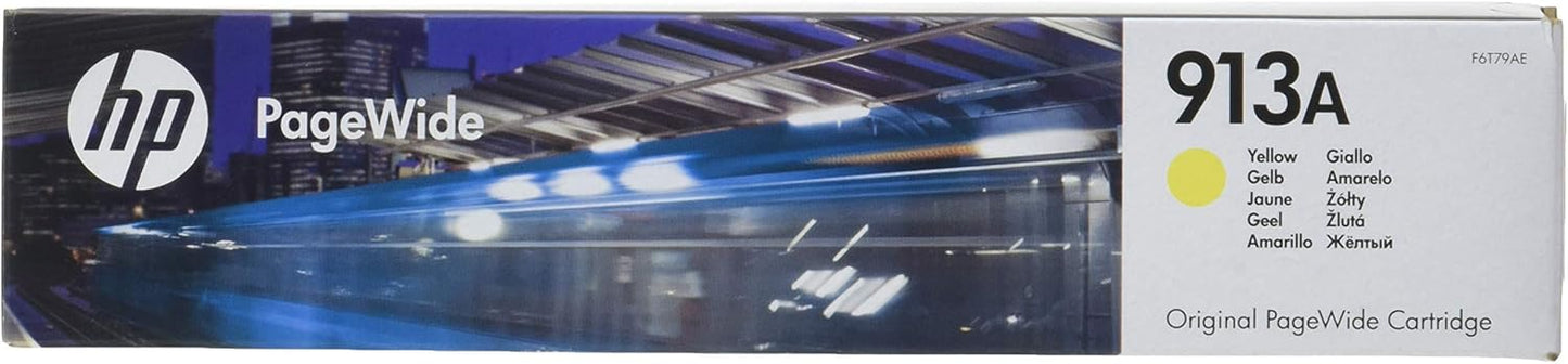HP 913A cartouche d'encre Jaune authentique F6T79AE (TVA incluse)