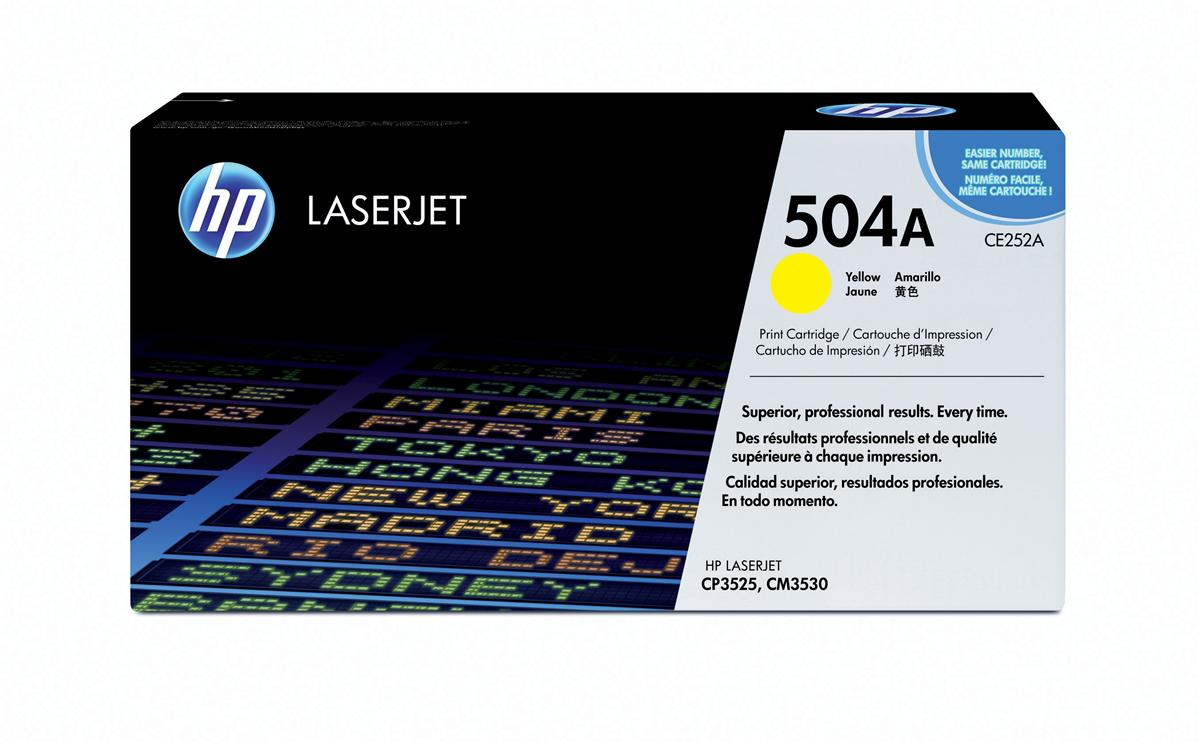 HP CE252A 504A jaune cartouche de toner authentique (TVA incluse)