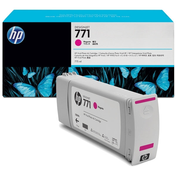 HP 771 cartouche d'encre Magenta authentique CE039A (TVA incluse)