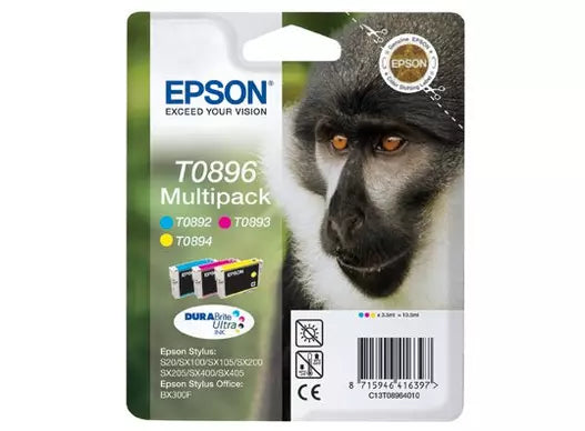 Epson T0896 Multipack cartouche d'encre authentique CMY (TVA incluse)
