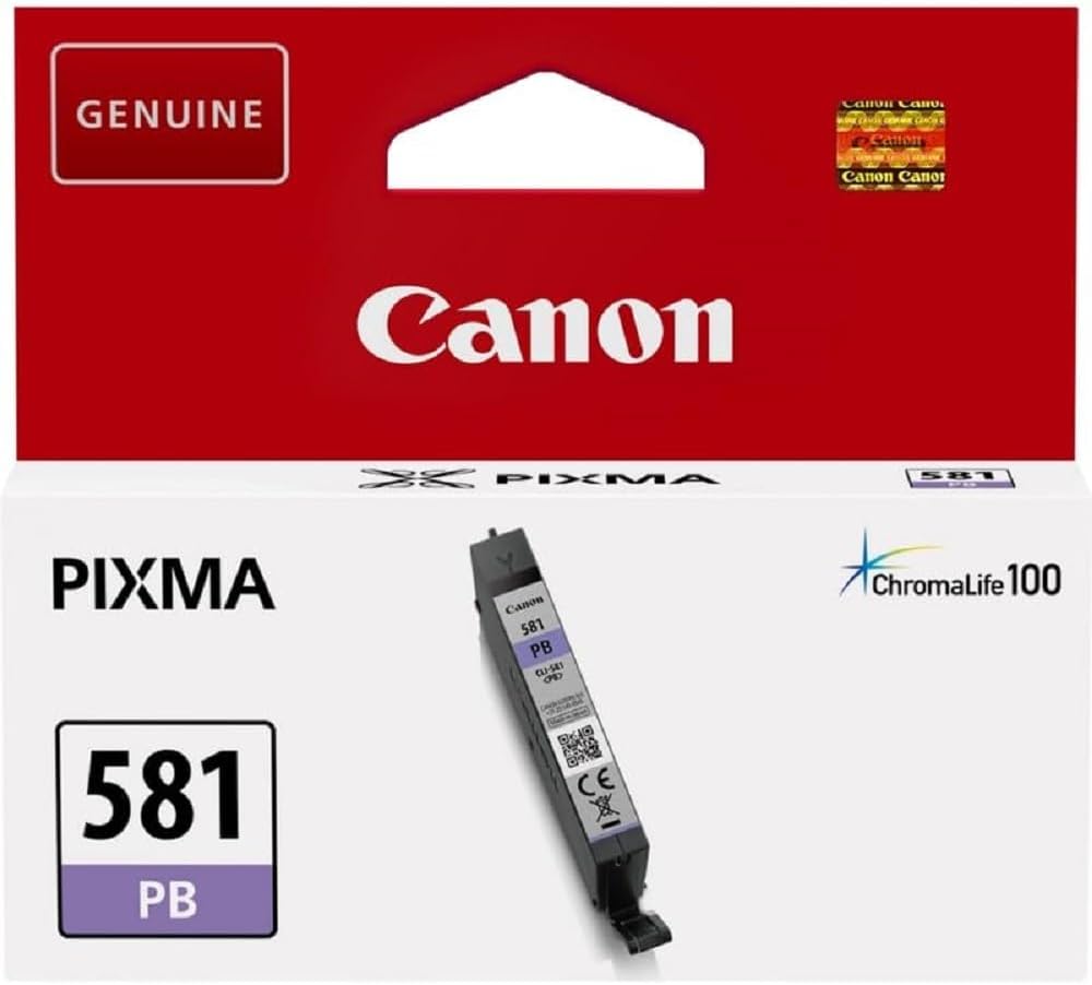 Canon CLI-581 Cartouche d'encre Bleu Photo authentique (TVA incluse)