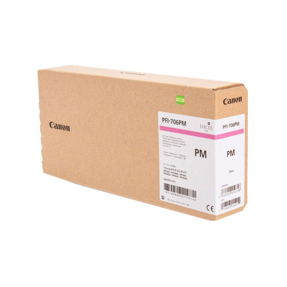 CANON PFI-706PM (6686B001) Cartouche d'encre Magenta Photo authentique (TVA incluse)