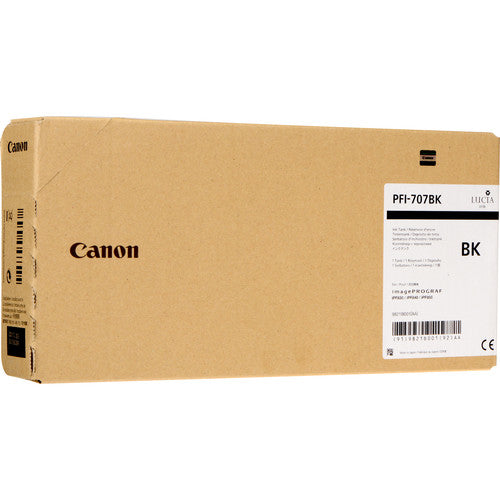 CANON PFI-707BK (9821B001) Cartouche d'encre Noir authentique (TVA incluse)