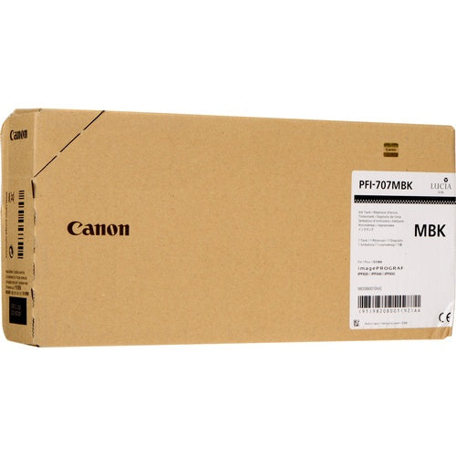 CANON PFI-707MBK (9820B001) Cartouche d'encre Noir Mat authentique (TVA incluse)