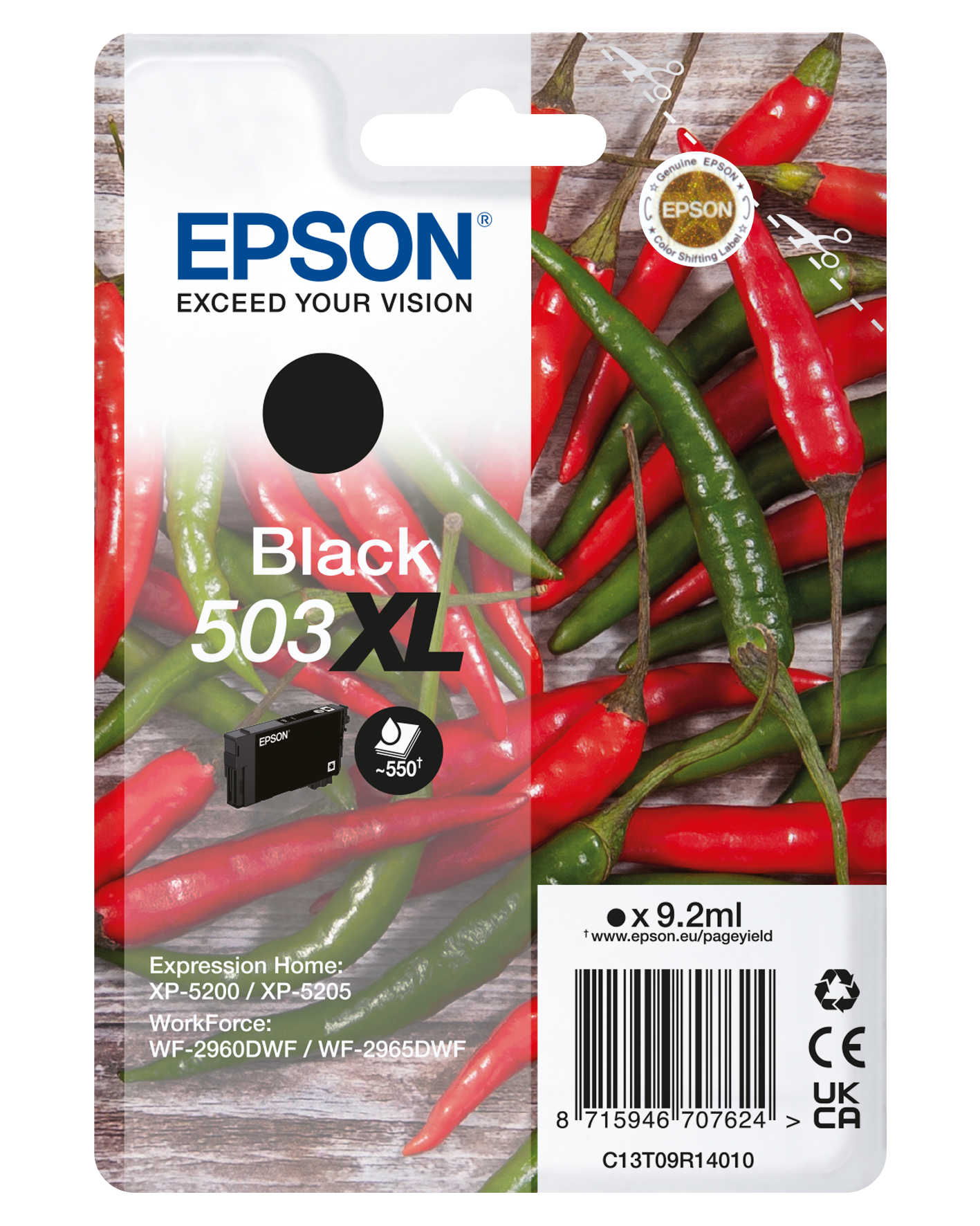 Epson 503XL cartouche d'encre Noire authentique (TVA incluse)