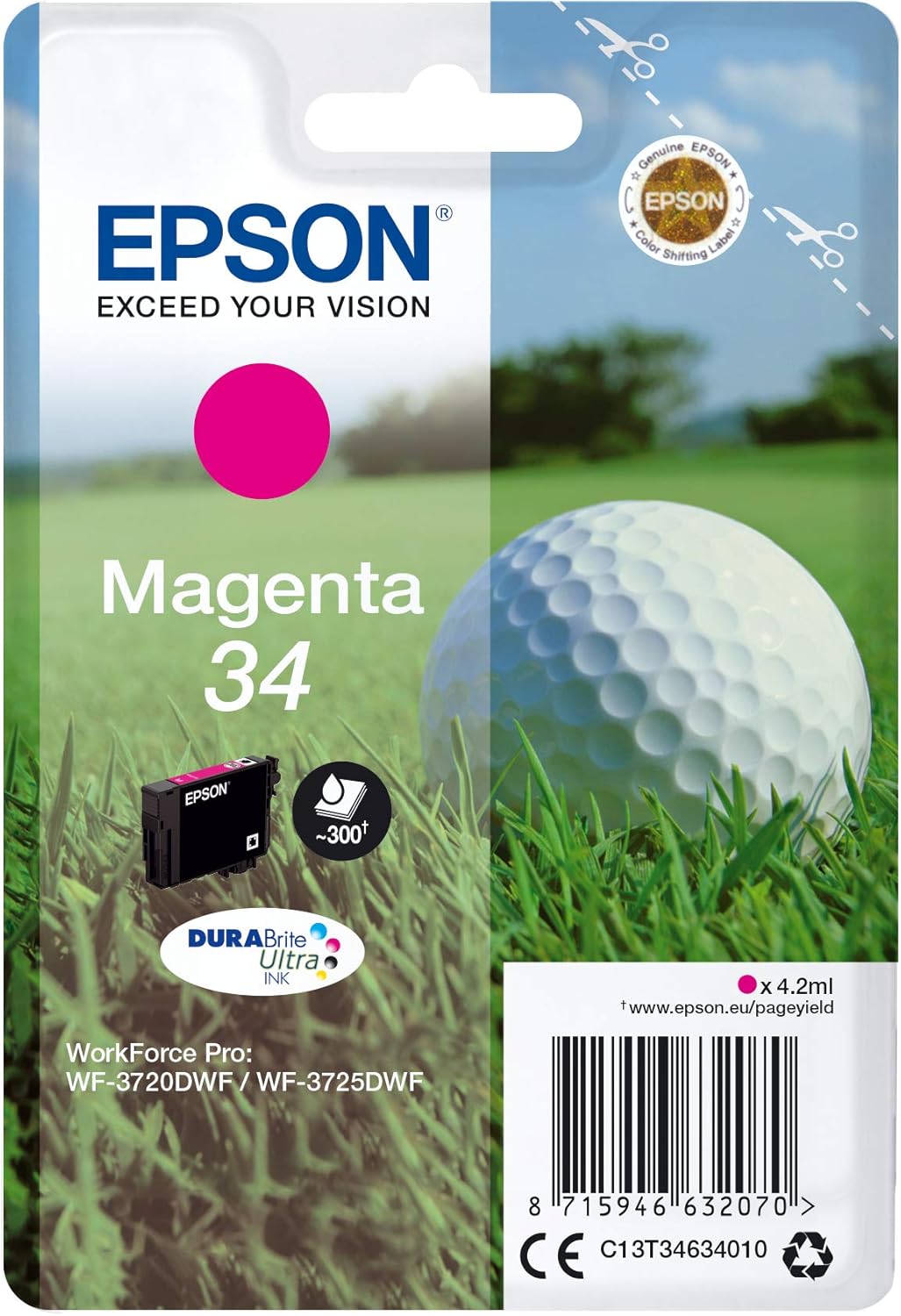Epson 34 cartouche d'encre magenta authentique C13T34634010 (TVA incluse)