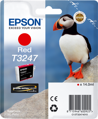 Epson T3247 cartouche d'encre Rouge authentique (TVA incluse)