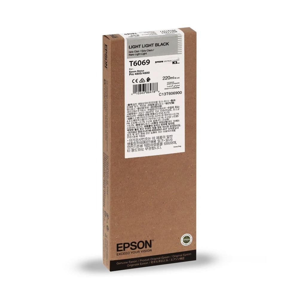 Epson T6069 cartouche d'encre Noir Clair Clair authentique (TVA incluse)