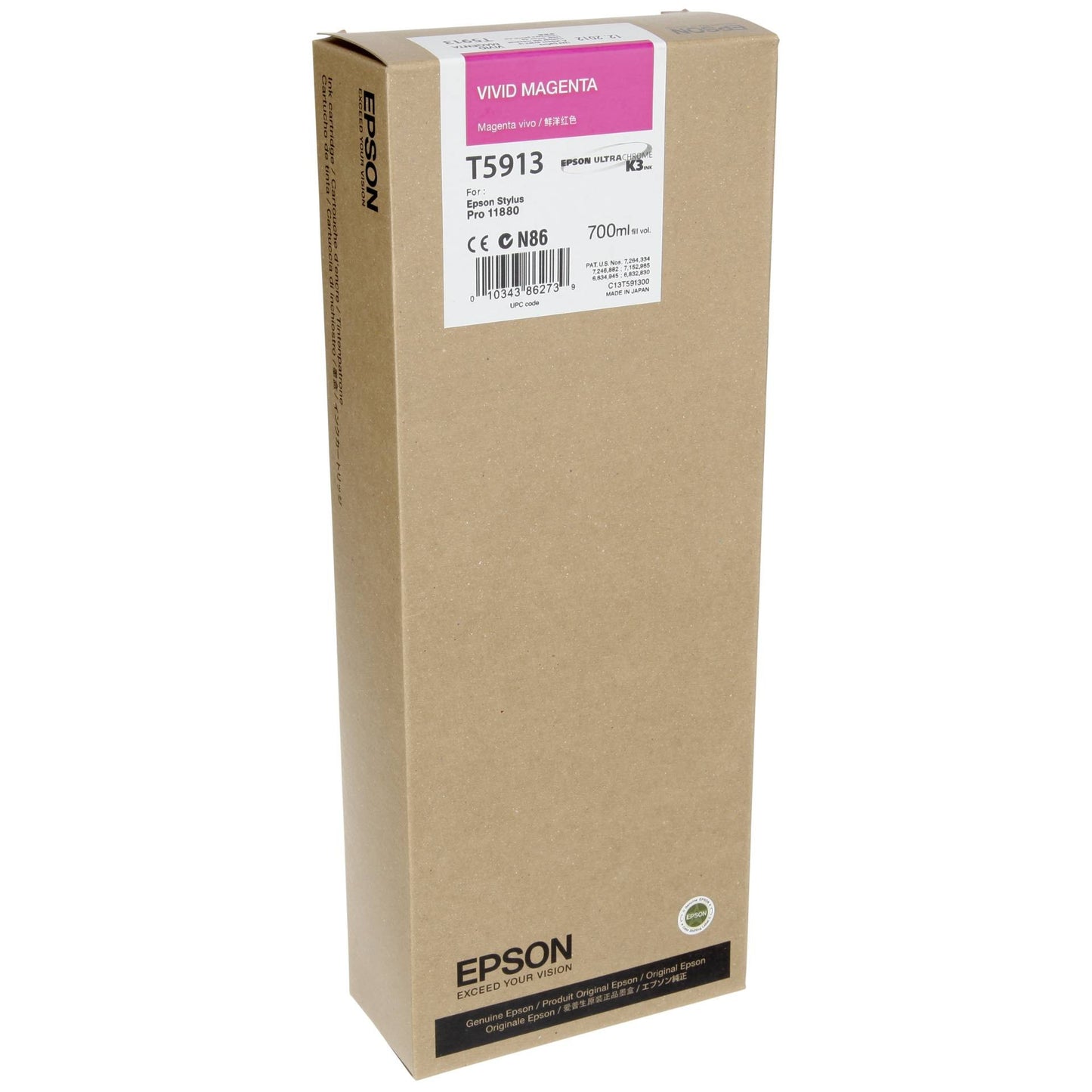 Epson T5913 cartouche d'encre Magenta Vif authentique (TVA incluse)
