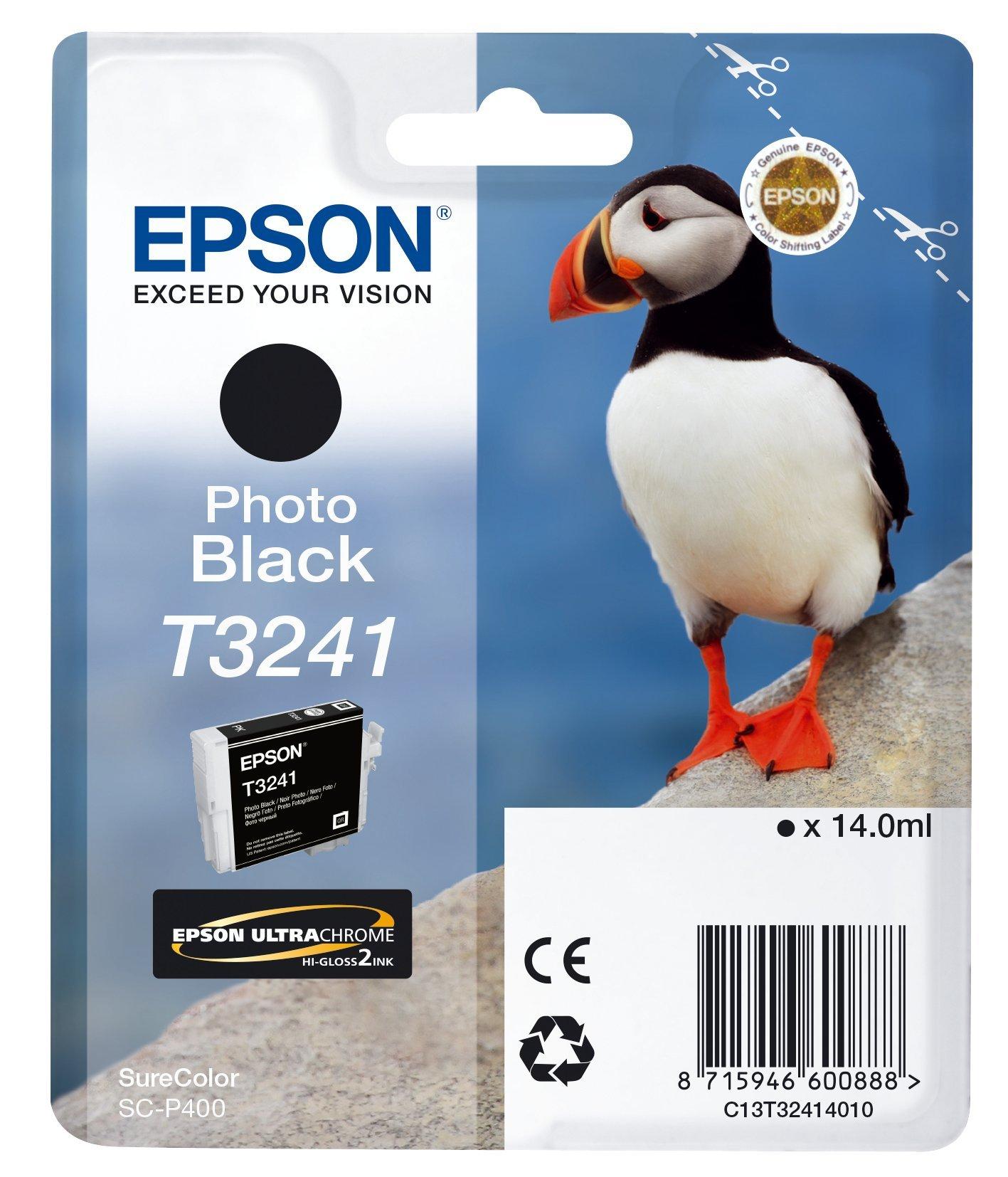 Epson T3241 cartouche d'encre Noire Photo authentique (TVA incluse)