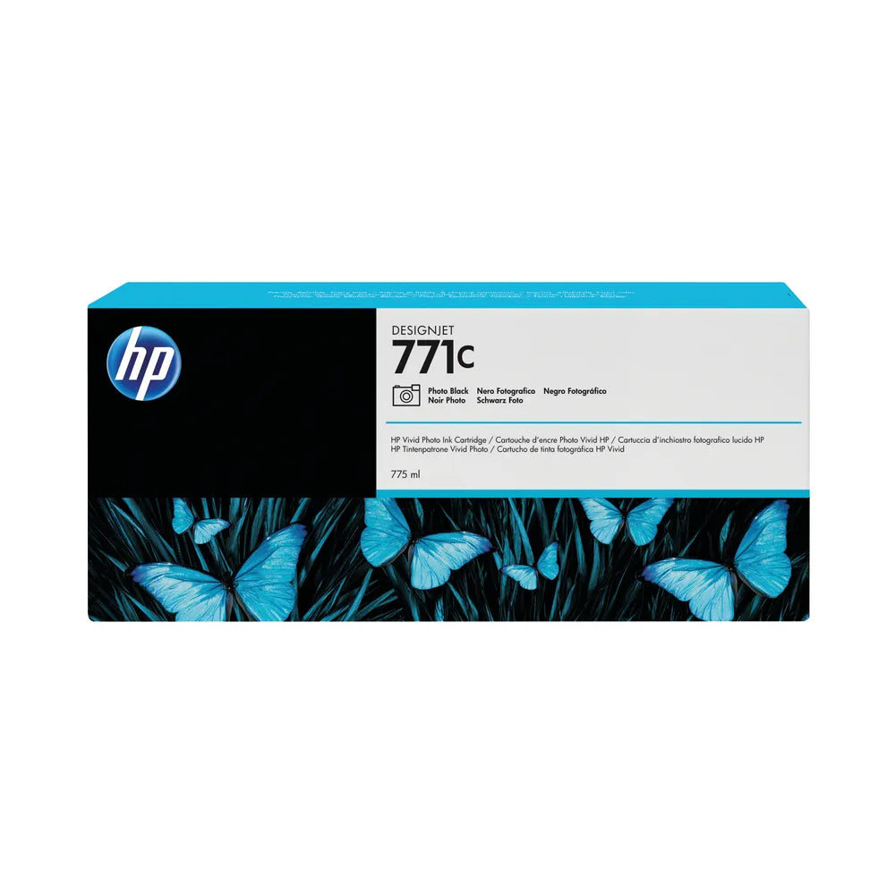 HP 771C cartouche d'encre Noir Photo authentique B6Y13A (TVA incluse)