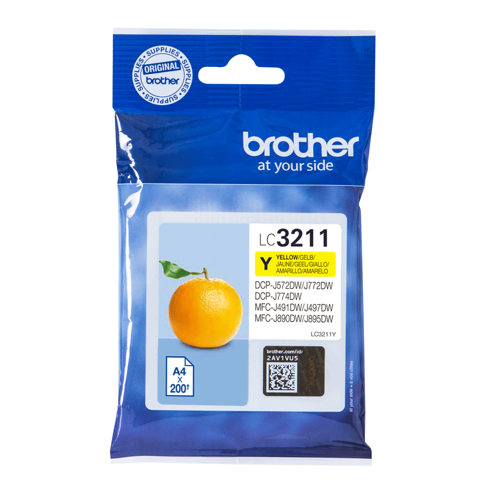 Brother LC3211 cartouche d'encre Jaune authentique (TVA incluse)