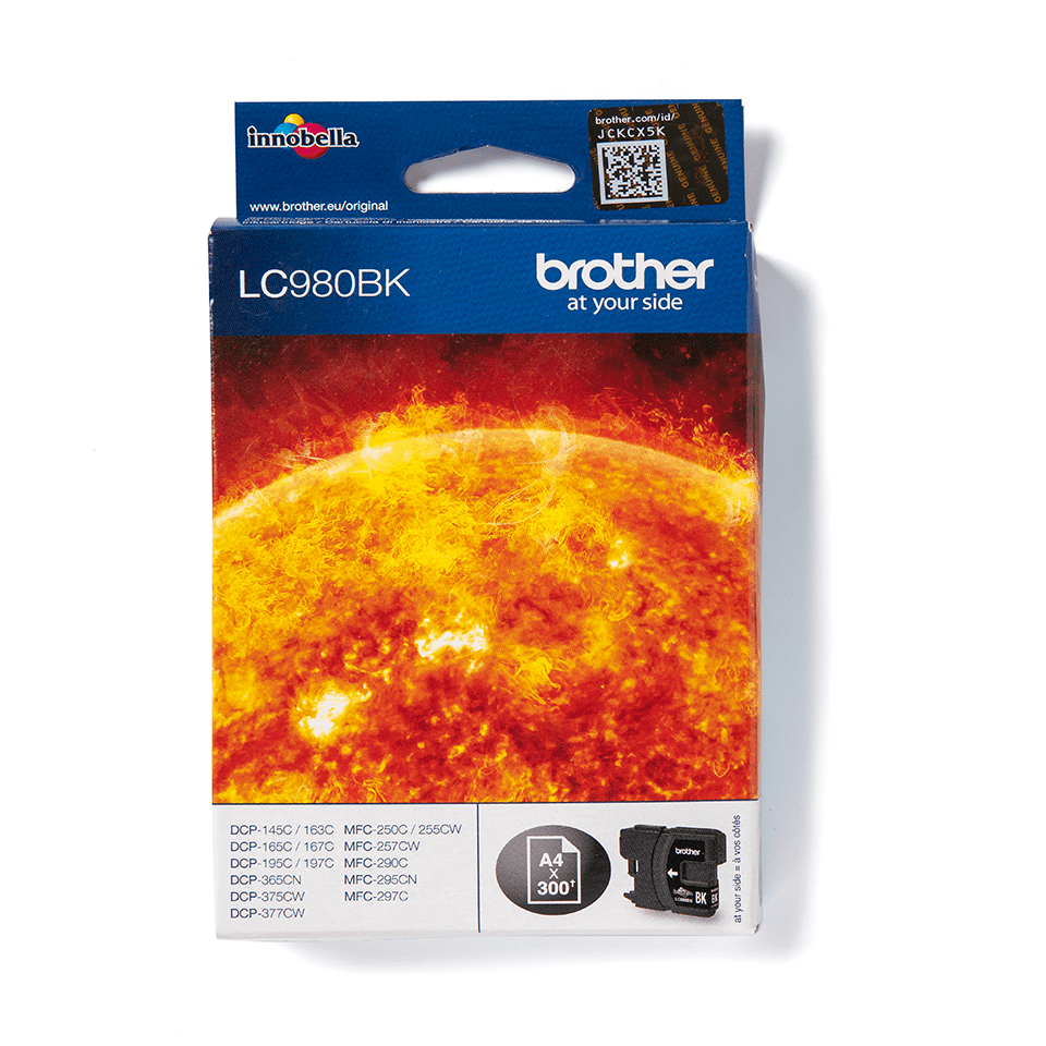 Cartouche D'encre Noire Brother LC980BK Authentique - Compatible, Neuve, Sous TVA