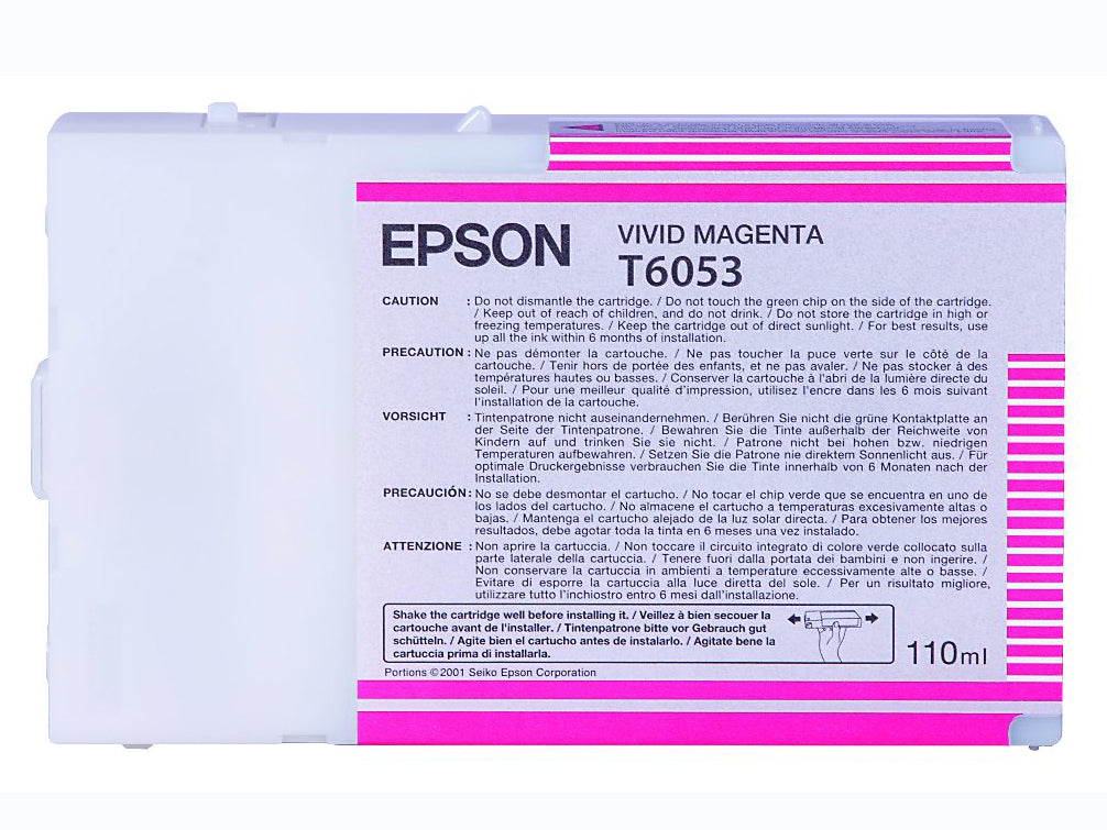 Epson T6053 cartouche d'encre Magenta Vif authentique C13T605300 (TVA incluse)