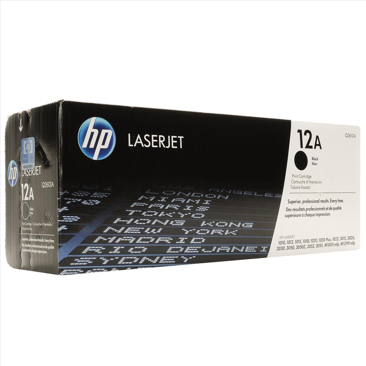HP Q2612A (12A) Cartouche de toner Noir authentique (TVA incluse)