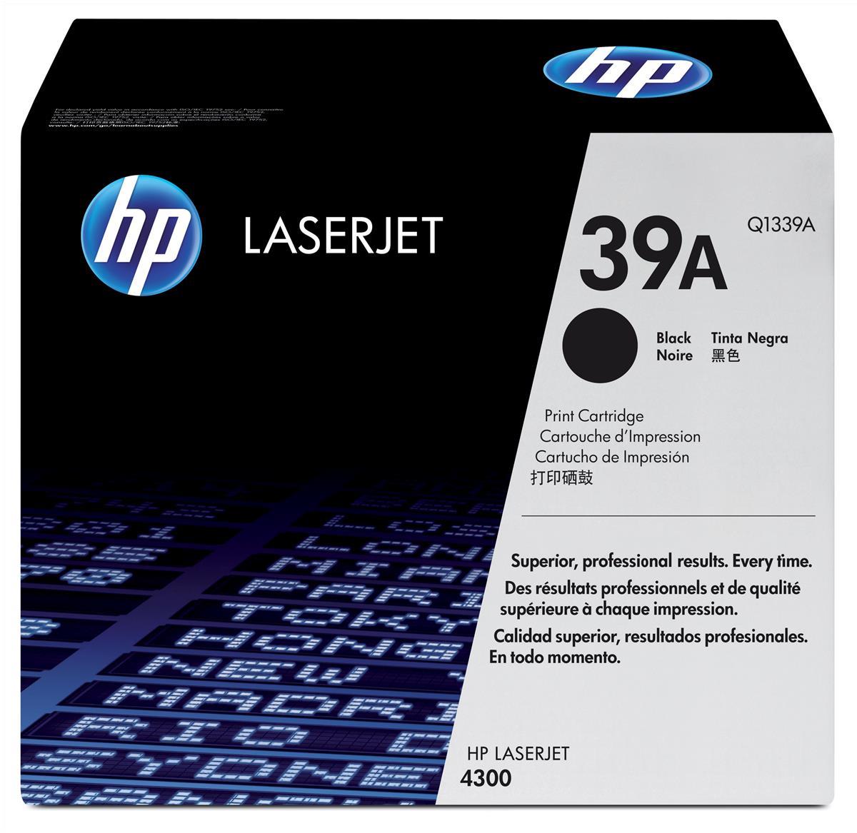 HP Q1339A (39A) Cartouche de toner Noir authentique (TVA incluse)