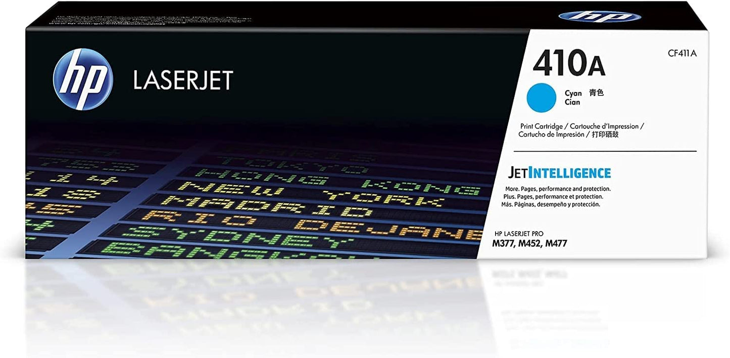 HP CF411A (410A) Cartouche de toner Cyan authentique (TVA incluse)