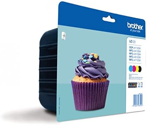 Brother LC123 Value Pack Noir/Cyan/Magenta/Jaune LC123VALBP cartouche d'encre Authentique cartouche d'encre haute capacité (TVA incluse)