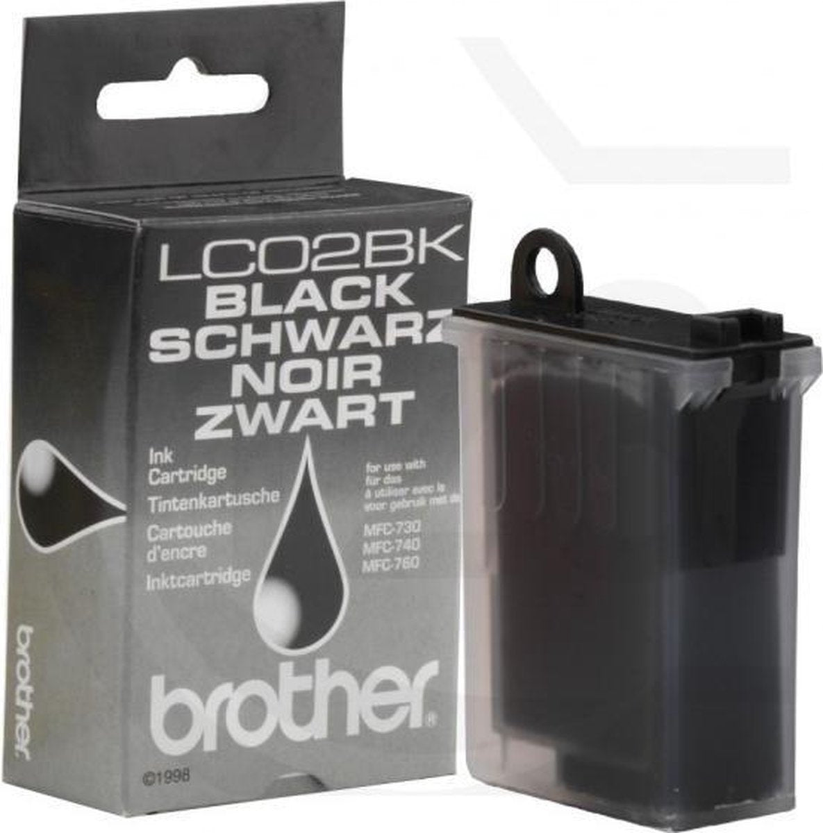 Brother LC02BK cartouche d'encre Noire authentique (TVA incluse)