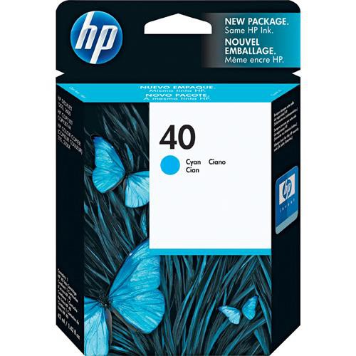 HP 40 cartouche d'encre Cyan authentique 51640CE (TVA incluse)