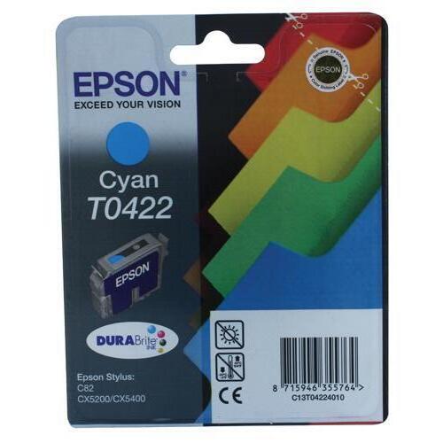 Epson T0422 cartouche d'encre Cyan authentique C13T04224010 (TVA incluse)