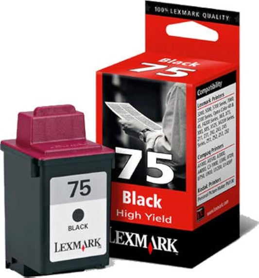 Lexmark 75 noire cartouche d'encre authentique (TVA incluse)