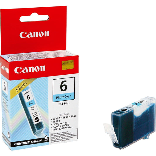 Canon BCI-6PC cartouche d'encre Photo Cyan authentique (TVA incluse)