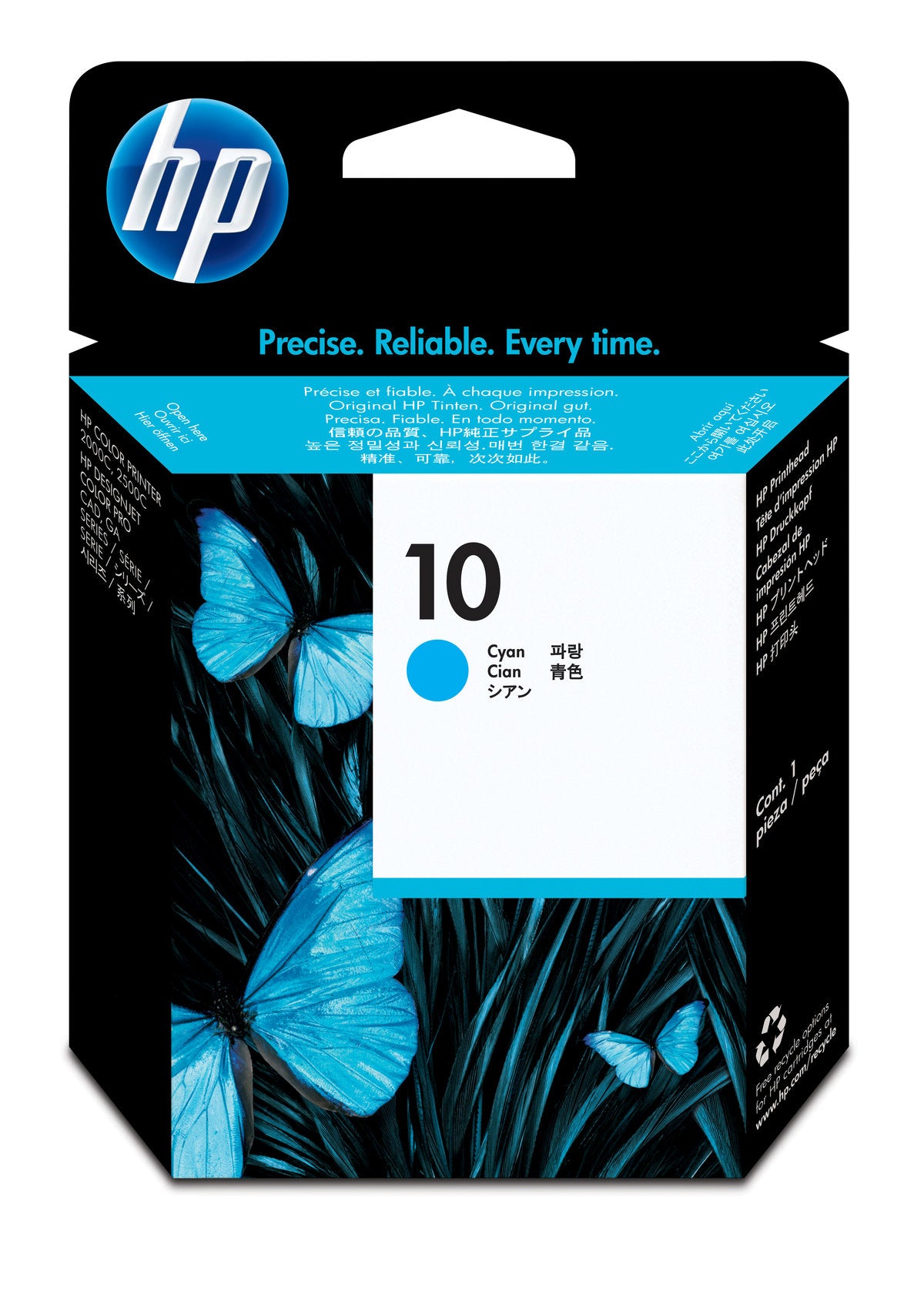 HP 10 Tête d'impression Cyan authentique C4801A (TVA incluse)