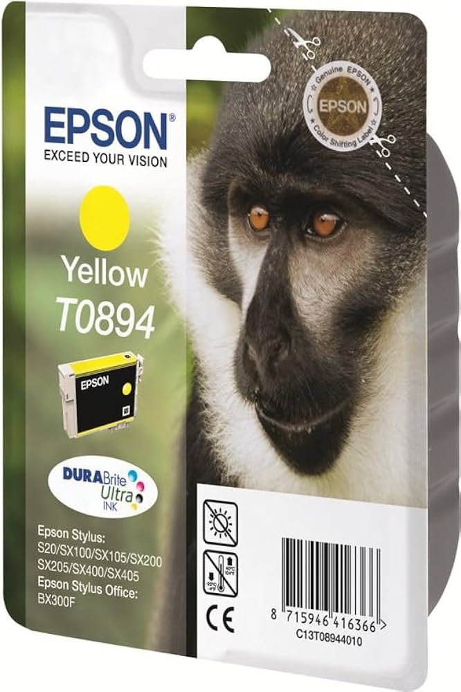 Epson T0894 cartouche d'encre Jaune authentique C13T08944010 (TVA incluse)