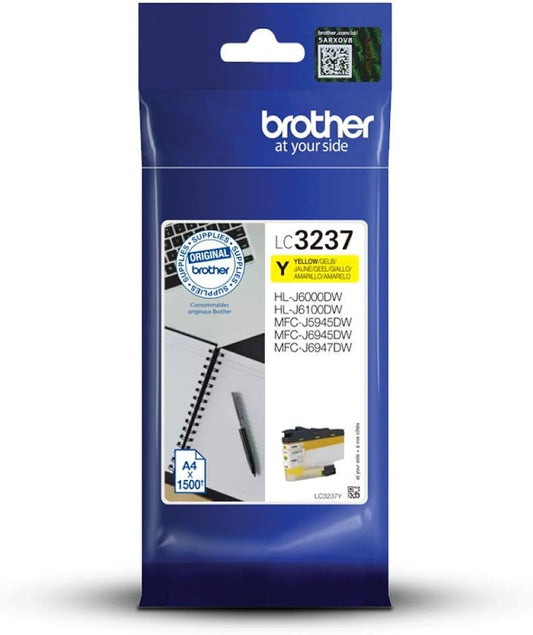 Brother LC3237 cartouche d'encre Jaune authentique (TVA incluse)