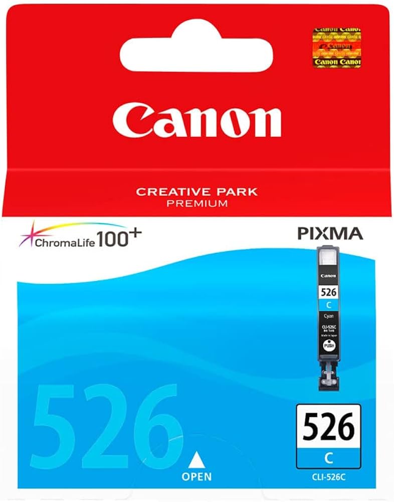 Canon CLI-526 cartouche d'encre Cyan authentique (TVA incluse)