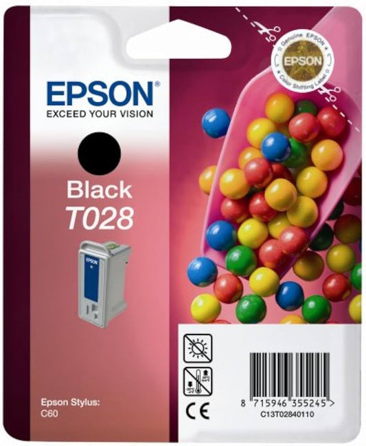 Epson T028 cartouche d'encre Noire authentique C13T02840110 (TVA incluse)