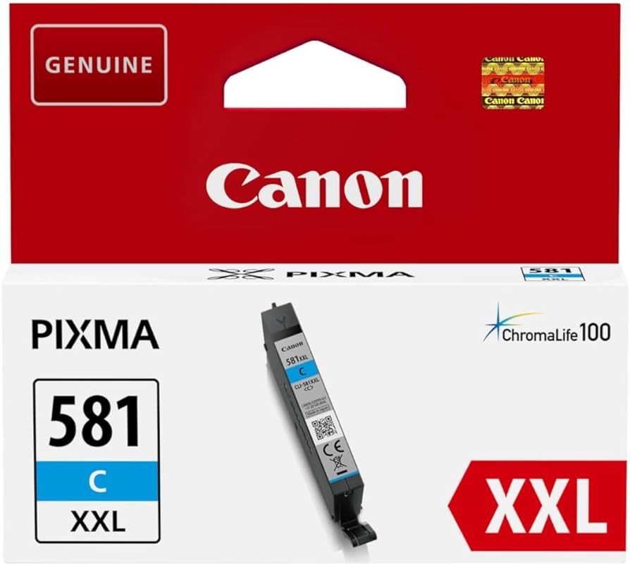 Canon CLI-581XXL Cartouche d'encre Cyan authentique (TVA incluse)