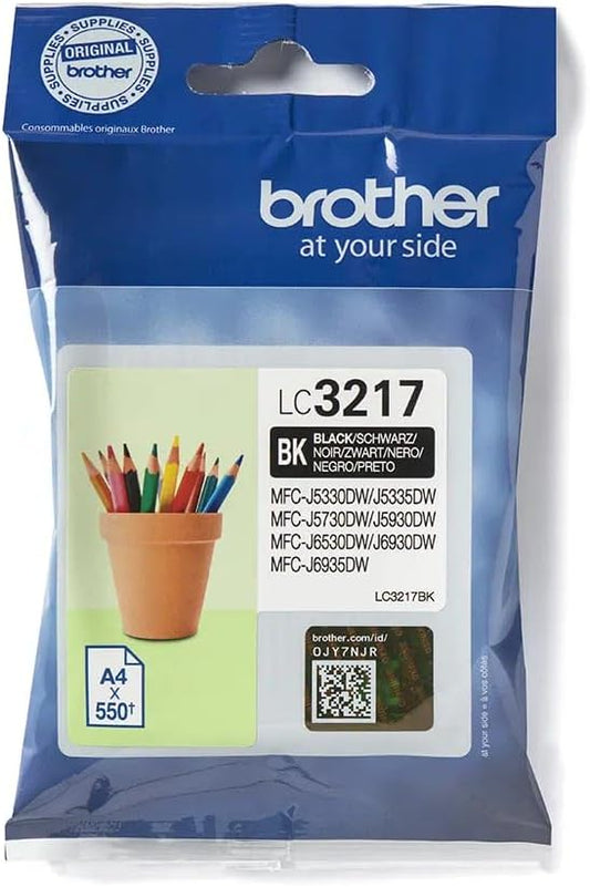 Brother LC3217BK cartouche d'encre Noire authentique (TVA incluse)