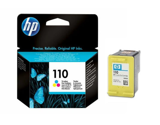 HP 110 cartouche d'encre Tricolore authentique CB304A (TVA incluse)