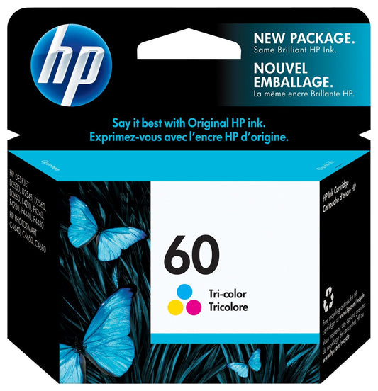 HP 60 cartouche d'encre Tricolore authentique CC643W (TVA incluse)