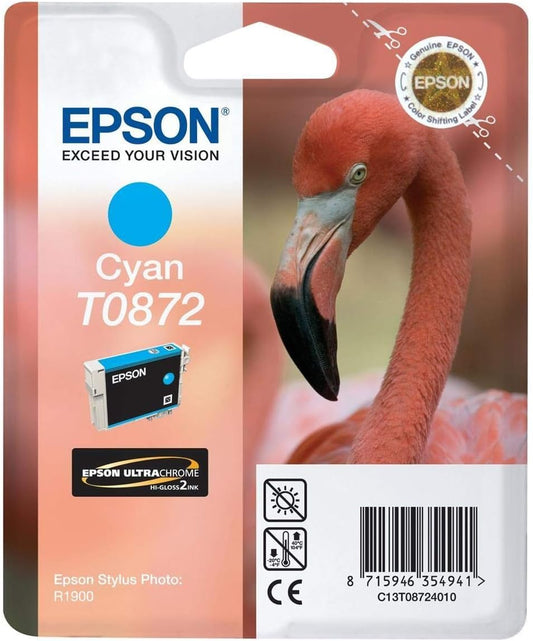 Epson T0872 cartouche d'encre Cyan authentique C13T08724010 (TVA incluse)